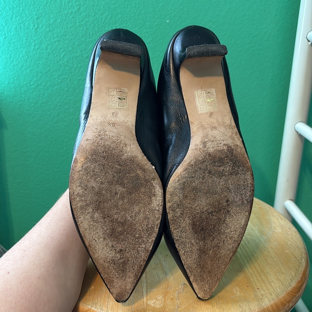 Sigerson Morrison Black Leather Mules - Picture 7 of 7